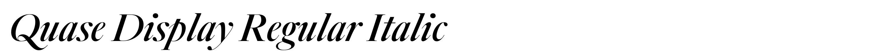 Quase Display Regular Italic